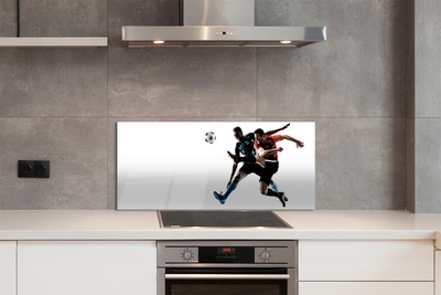 Szkło do Kuchni na Ścianę Mężczyźni w Trakcie Gry