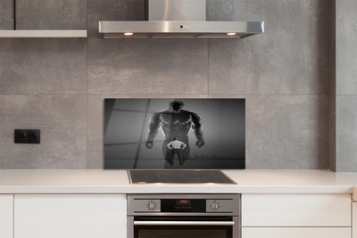 Szkło do Kuchni na Ścianę Rzeźba Męskich Mięśni