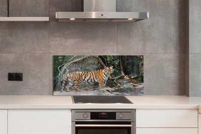 Szklany Panel Tygrys w Sercu Dżungli