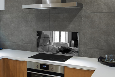 Panel szklany do Kuchni Kobieta przy Oknie