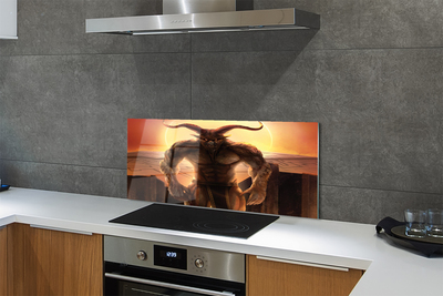 Panel nad Blat Kuchenny Postać o Zachodzie Słońca