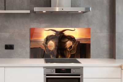 Panel nad Blat Kuchenny Postać o Zachodzie Słońca