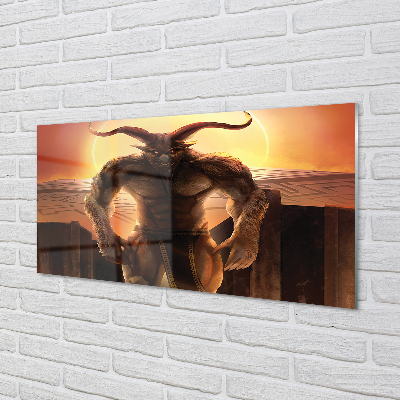 Panel nad Blat Kuchenny Postać o Zachodzie Słońca