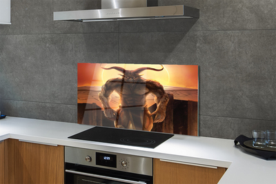 Panel nad Blat Kuchenny Postać o Zachodzie Słońca