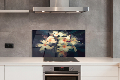 Szklany Panel Obraz z Motywem Kwiatowym