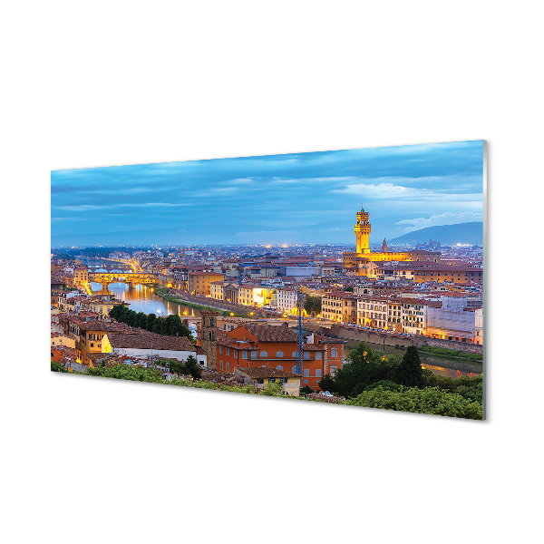 Panel Szklany Włochy Zachód słońca panorama