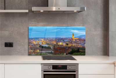 Panel Szklany Włoska Panorama o Zachodzie Słońca