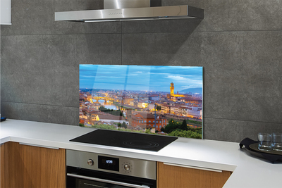 Panel Szklany Włoska Panorama o Zachodzie Słońca