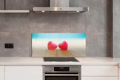 Szklany Panel Serca i Morskie Fale