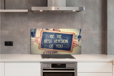 Szklany Panel Drewniana Tabliczka z Napisem