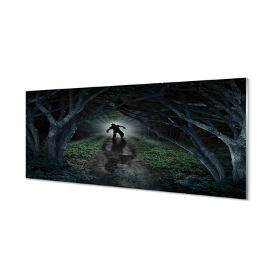 Panel nad Blat Kuchenny Mroczna Postać w Ciemnym Lesie