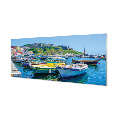 Szkło Ozdobne do Kuchni Statki w Zatoce pod Górami