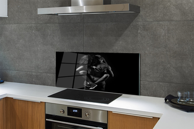 Panel szklany do Kuchni Bliskość Mężczyzny i Kobiety