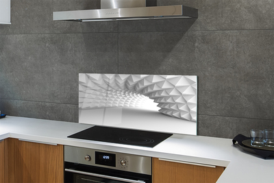 Panel szklany do Kuchni Tunel ze Stożków 3D