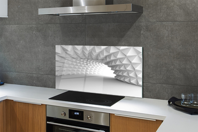 Panel szklany do Kuchni Tunel ze Stożków 3D