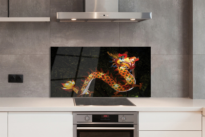 Szklany Panel Świecący Smok Japoński