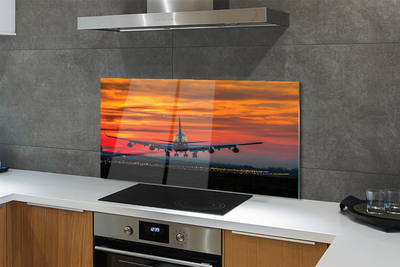 Panel nad Blat Kuchenny Samolot w Chmurach o Zachodzie