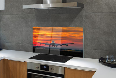 Panel nad Blat Kuchenny Samolot w Chmurach o Zachodzie