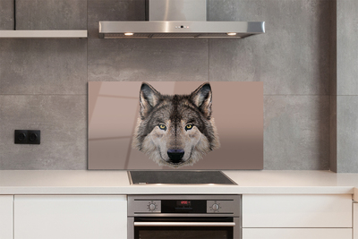 Panel Szklany Artystyczny Portret Wilka