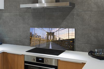 Szkło do Kuchni na Ścianę Skyline o Zachodzie Słońca