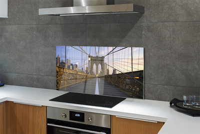 Szkło do Kuchni na Ścianę Skyline o Zachodzie Słońca