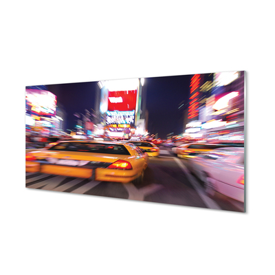 Szklany Panel Samochód w Blasku Miejskich Świateł