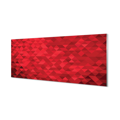 Szklany Panel Czerwony wzór trójkątów