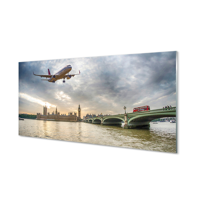 Szklany Panel Samolot w Białych Chmurach