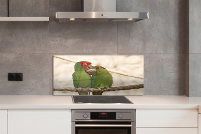 Panel szklany do Kuchni Stado Zielonych Papug