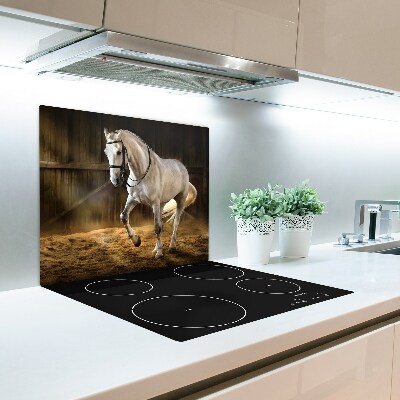 Deska kuchenna Biały koń w stajni