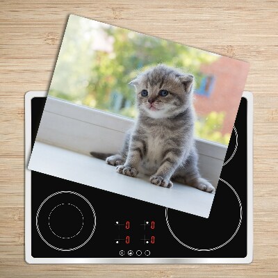 Deska kuchenna Mały kot przy oknie