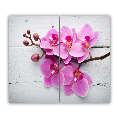 Deska kuchenna Orchidea na drewnie