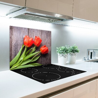 Deska kuchenna Czerwone tulipany