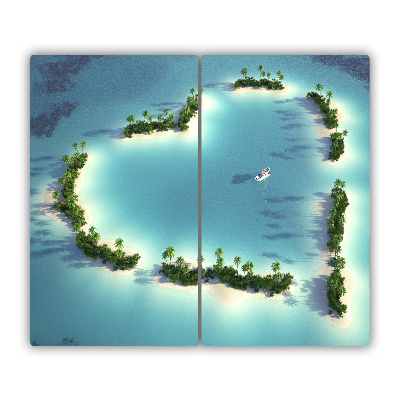 Deska kuchenna Wyspy kształt serca
