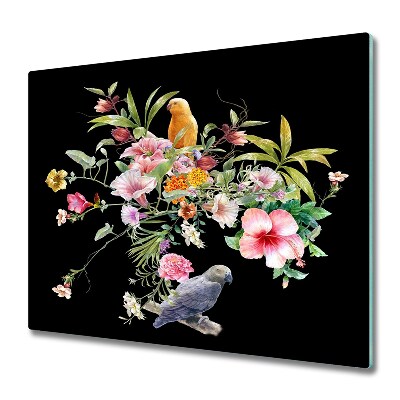 Deska kuchenna Kwiaty i ptaki