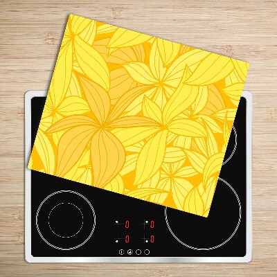 Deska kuchenna Żółte kwiaty tło