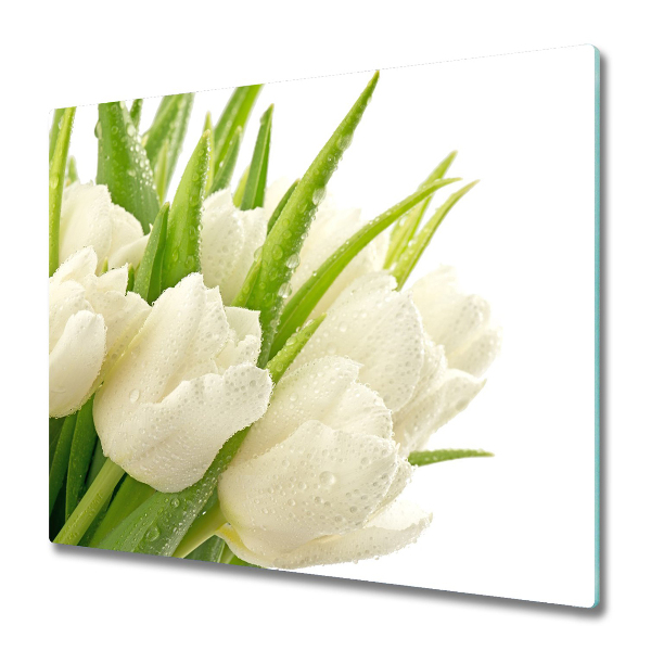 Deska kuchenna Białe tulipany