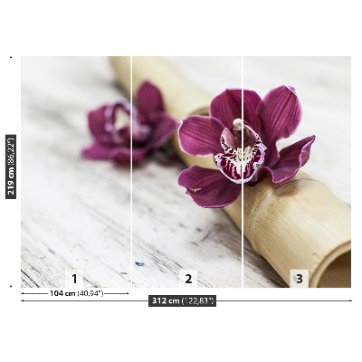 Fototapeta Orchidei Drewno