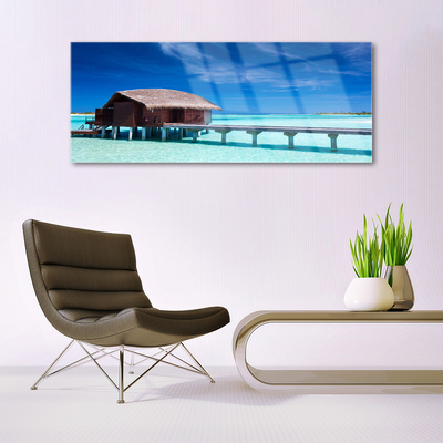 Obraz Akrylowy Morze Plaża Dom Architektura