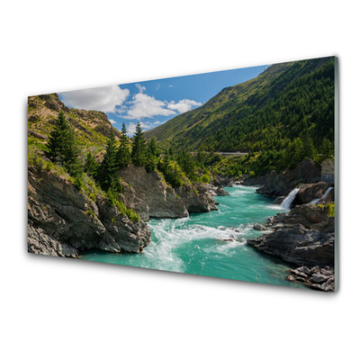Obraz Akrylowy Góry Rzeka Krajobraz