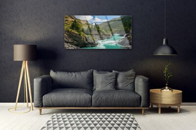 Obraz Akrylowy Góry Rzeka Krajobraz