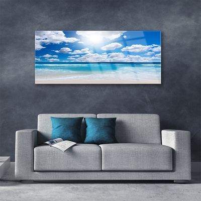 Obraz Akrylowy Morze Plaża Chmury Krajobraz