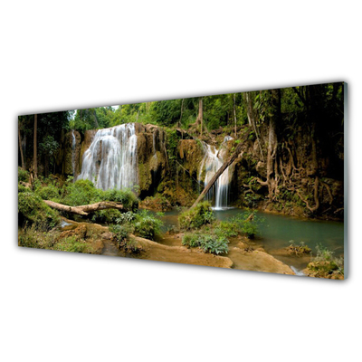 Obraz Akrylowy Wodospad Rzeka Las Natura