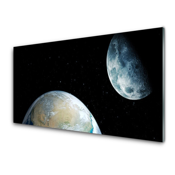 Obraz Akrylowy Księżyc Ziemia Kosmos