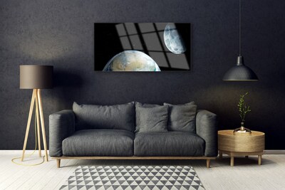 Obraz Akrylowy Księżyc Ziemia Kosmos