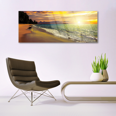 Obraz Akrylowy Słońce Plaża Morze Krajobraz