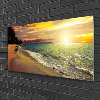 Obraz Akrylowy Słońce Plaża Morze Krajobraz