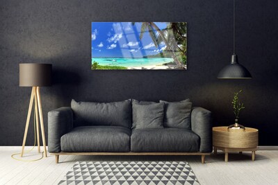 Obraz Akrylowy Palma Drzewo Morze Krajobraz