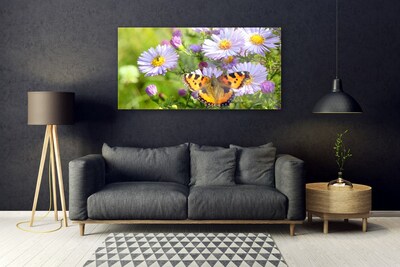 Obraz Akrylowy Kwiaty Motyl Roślina Natura