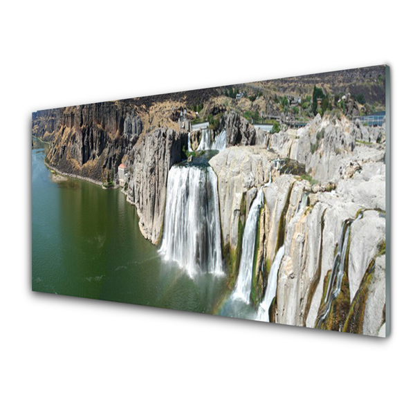 Obraz Akrylowy Wodospad Jezioro Krajobraz
